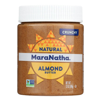 An image displaying Maranatha Natural Foods Almond Butter - No Stir - Crunch - Case Of 6 - 12 Ounce by Maranatha Natural Foods