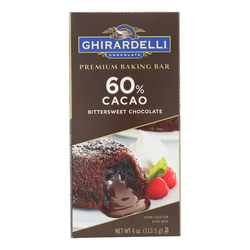 Ghirardelli Premium Baking Bar - 60% Cacao Bittersweet Chocolate - Case Of 12 - 4 Ounce