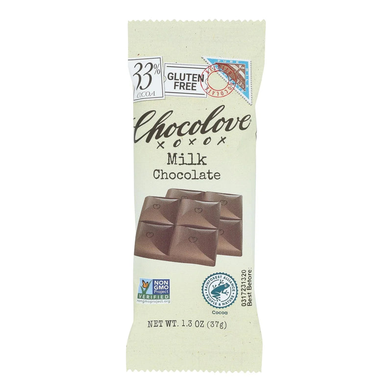 Chocolove Xoxox - Premium Chocolate Bar - Milk Chocolate - Pure - Mini - 1.3 Ounce Bars - Case Of 12