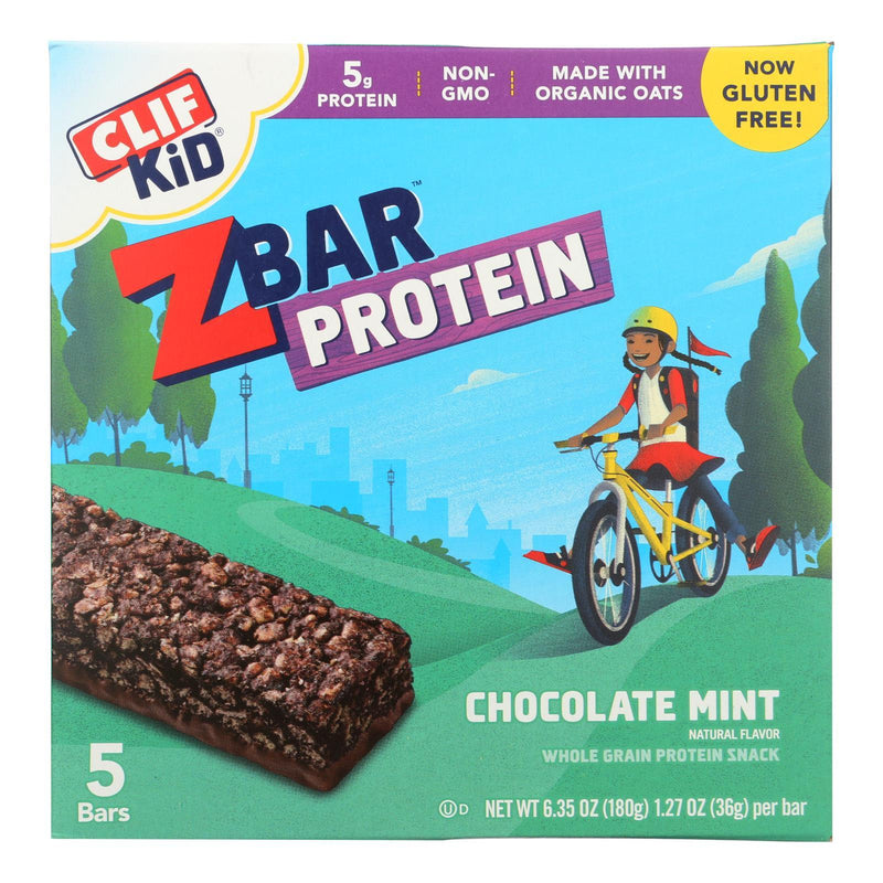 Clif Kid Zbar Organic Kid Zbar Protein - Chocolate Mint - Case Of 6 - 1.27 Ounce.