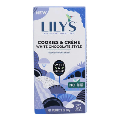 An image displaying Lilys - Bar Cookie & Cream White Chocolate - Case Of 12-2.8 Ounce by Lily's Sweets