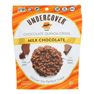 An image displaying Undercover Quinoa - Crispy Quinoa Milk Choco - Case Of 12 - 2 Ounce by Undercover Quinoa