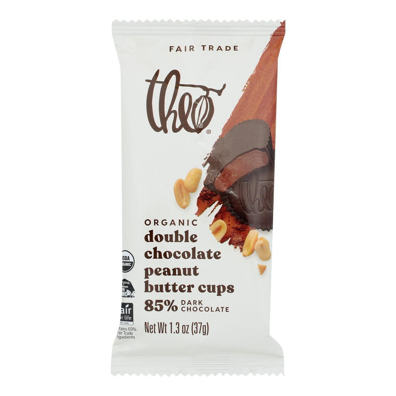 Theo Chocolate - Peanut Butter Cupdouble Chocolate - Case Of 12-1.3 Ounce
