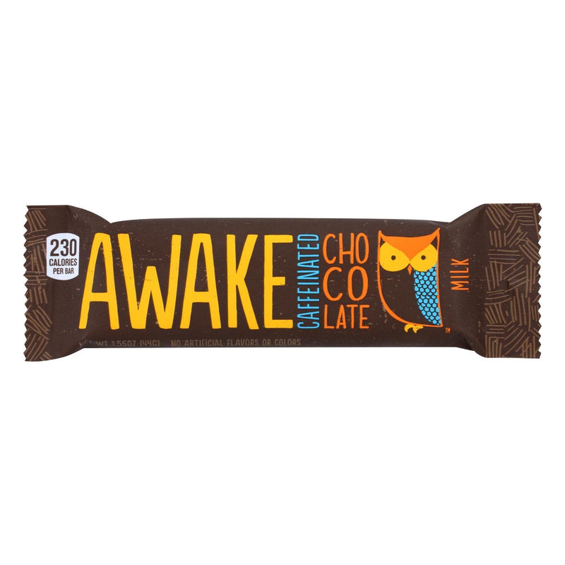Awake Chocolate - Bar Caff Milk Chocolate - Case Of 12-1.55 Ounce