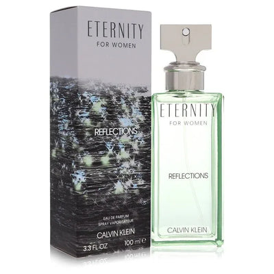 An image displaying Eternity Reflections by Calvin Klein Eau De Parfum Spray 3.4 oz for Women by Calvin Klein