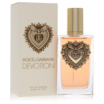 An image displaying Dolce & Gabbana Devotion by Dolce & Gabbana Eau De Parfum Spray 3.3 oz for Women by Dolce & Gabbana