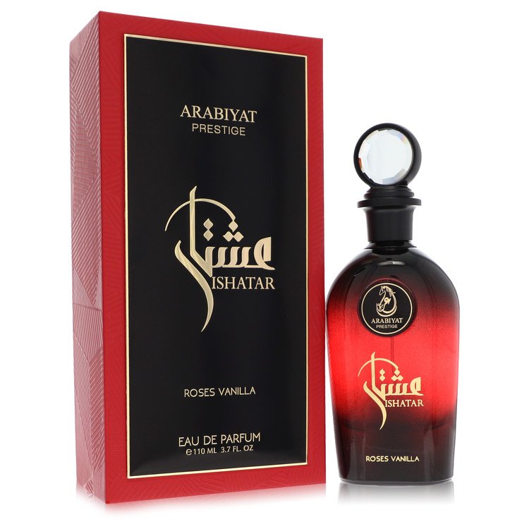 An image displaying Arabiyat Prestige Roses Vanilla by Arabiyat Prestige Eau De Parfum Spray (Unisex) 3.7 oz for Women by Arabiyat Prestige