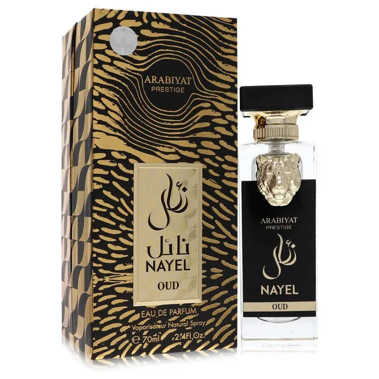 An image displaying Arabiyat Prestige Nayel Oud by Arabiyat Prestige Eau De Parfum Spray 2.4 oz for Men by Arabiyat Prestige