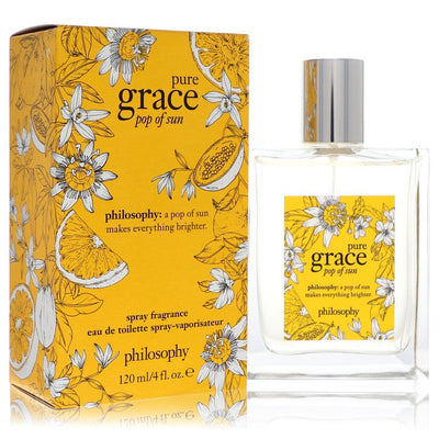 An image displaying Pure Grace Pop Of Sun by Philosophy Eau De Toilette Spray 4 oz for Women by Philosophy