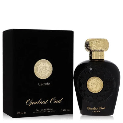 An image displaying Lattafa Opulent Oud by Lattafa Eau De Parfum Spray 3.4 oz for Men by Lattafa