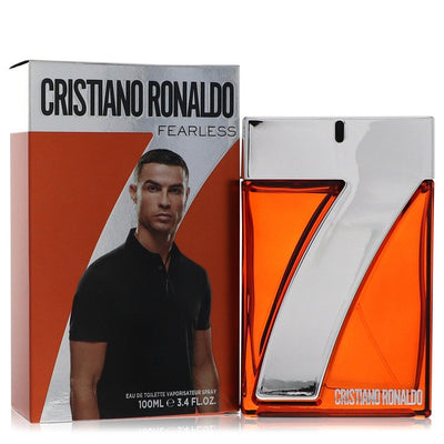 An image displaying Cristiano Ronaldo CR7 Fearless by Cristiano Ronaldo Eau De Toilette Spray 3.4 oz for Men by Cristiano Ronaldo