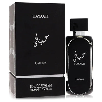An image displaying Lattafa Hayaati by Lattafa Eau De Parfum Spray 3.4 oz for Men by Lattafa