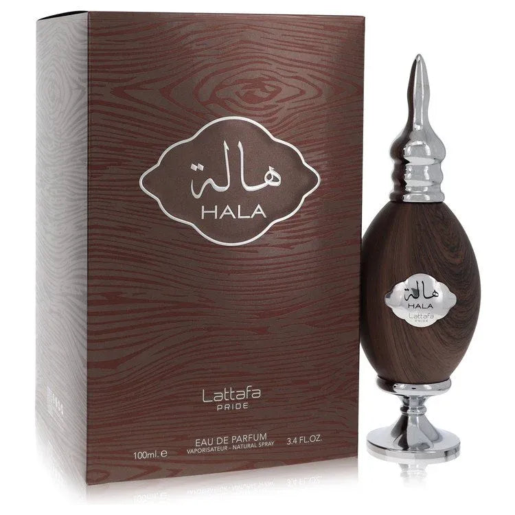 An image displaying Lattafa Pride Hala Silver by Lattafa Eau De Parfum Spray 3.4 oz for Men by Lattafa