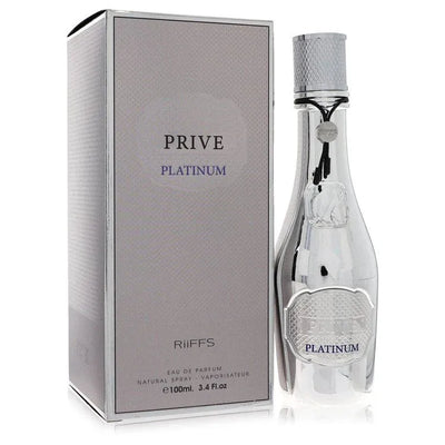 An image displaying Riiffs Prive Platinum by Riiffs Eau De Parfum Spray 3.4 oz for Men by Riiffs