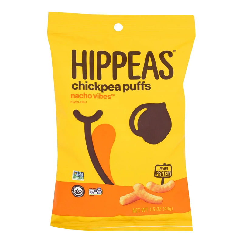 An image displaying Hippeas - Chickpea Puff Nacho Vibes - Case Of 6-1.5 Ounces by Hippeas