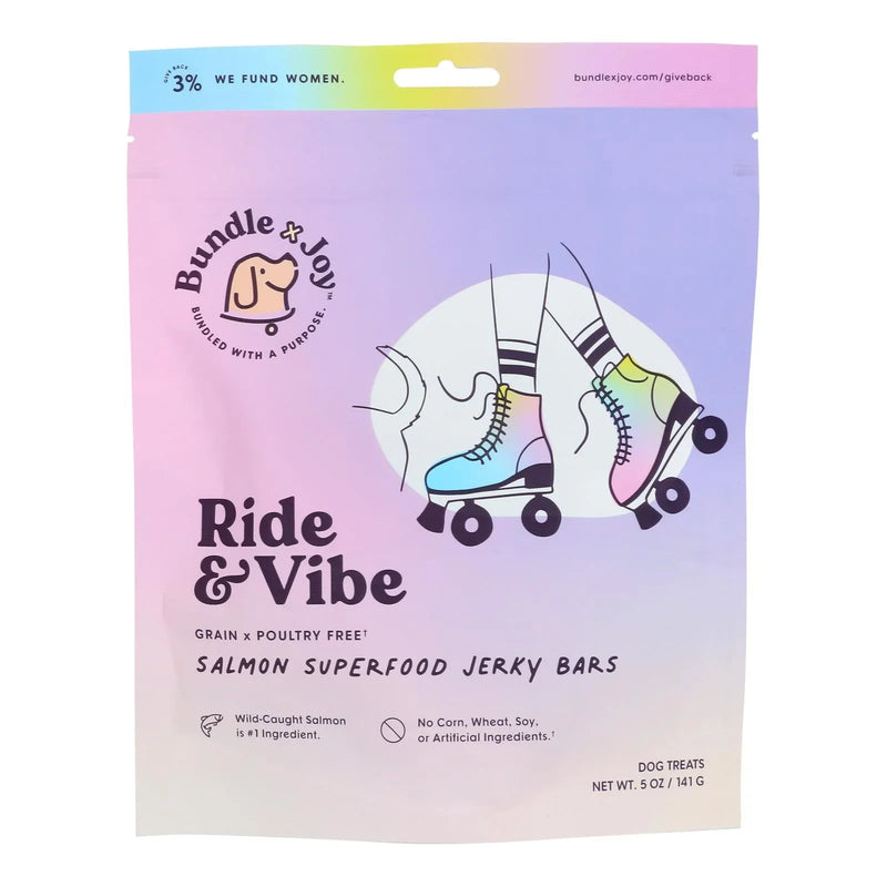 An image displaying Bundle X Joy - Dog Treat Jerky Bar Salmon - Case Of 6-5 Ounces by Bundle X Joy