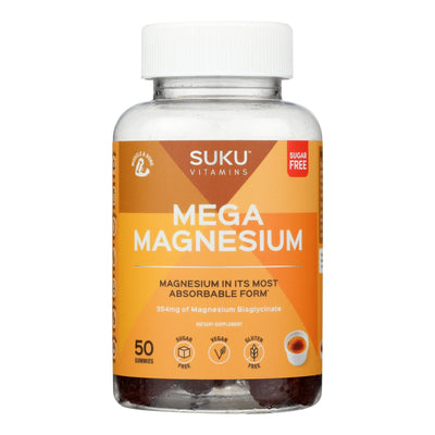 An image displaying Suku Vitamins - Gummy Mega Magnesium Grape Blackberry - 1 Each-50 Count by Suku Vitamins