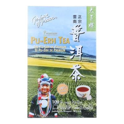 An image displaying Prince Of Peace - Tea Premium Pu-erh - 1 Each-100 Bags by Prince Of Peace