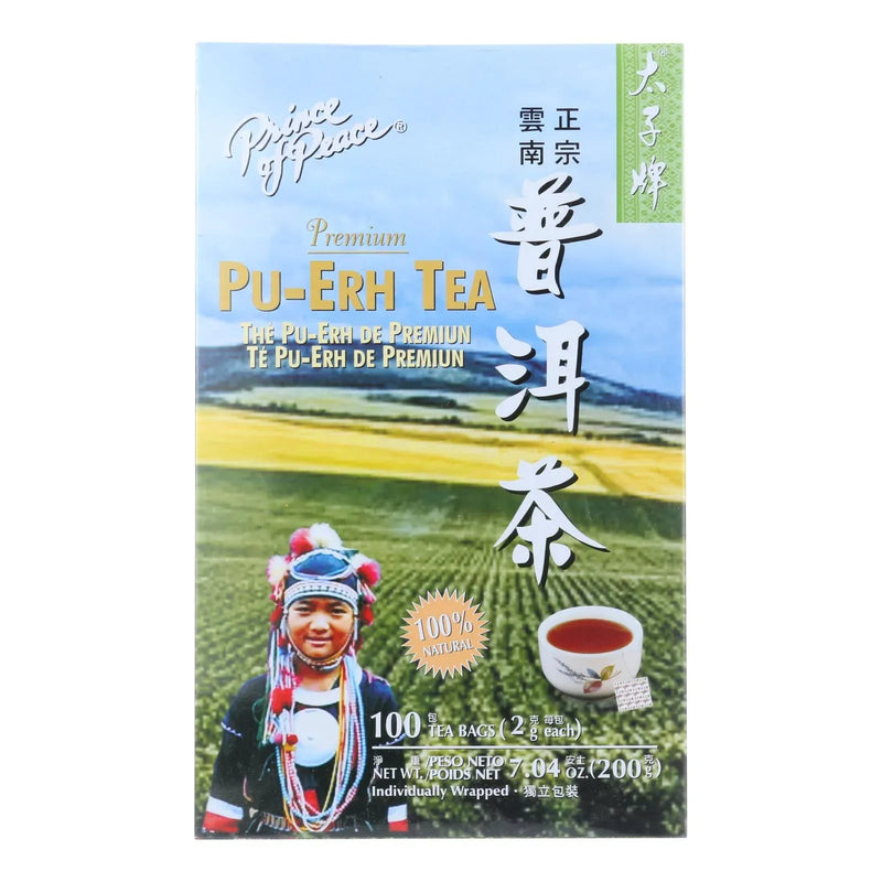 An image displaying Prince Of Peace - Tea Premium Pu-erh - 1 Each-100 Bags by Prince Of Peace