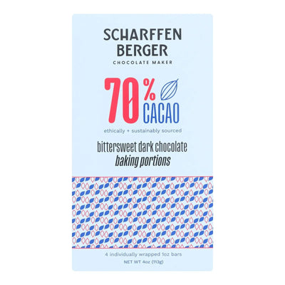 An image displaying Scharffen Berger - Baking Chocolate Bittersweet - Case Of 12-4 Ounces by Scharffen Berger