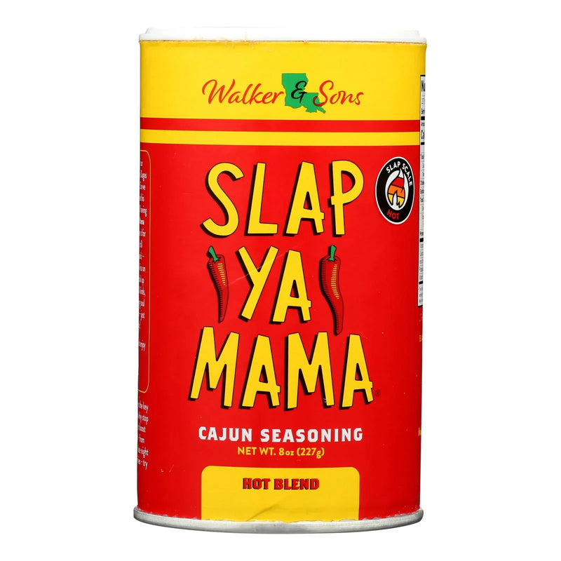 An image displaying Slap Your Mama - Seasoning Cajun Hot - Case Of 6-8 Ounces by Slap Ya Mama