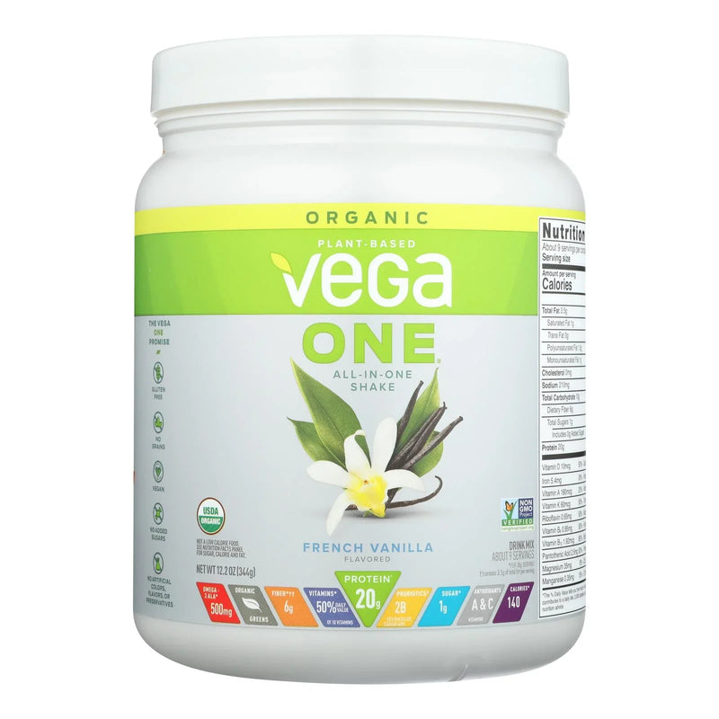 Vega - Shake Mix Organic French Vanilla - 1 Each-12.2 Ounces