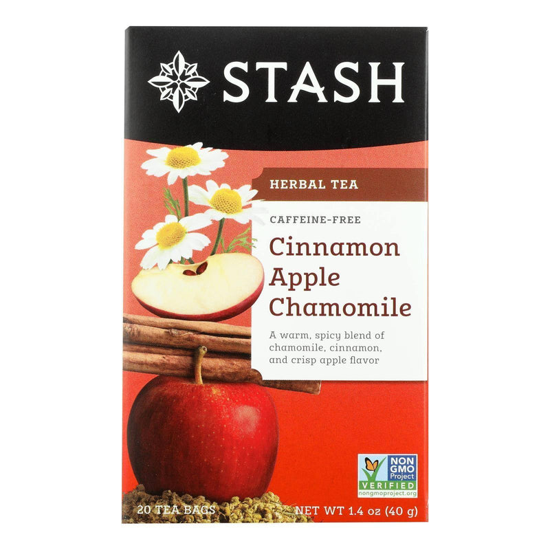 An image displaying Stash Tea - Tea Herbal Cinnamon Apple Chamomile - Case Of 6-20 Bags by Stash Tea