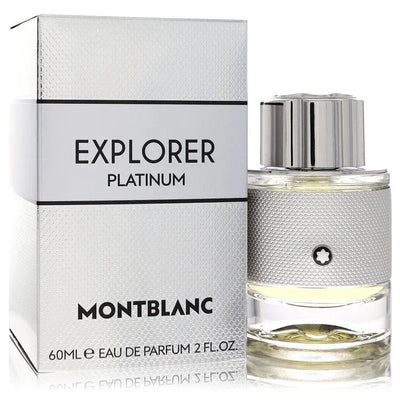 An image displaying Montblanc Explorer Platinum by Mont Blanc Eau De Parfum Spray oz for Men by Mont Blanc