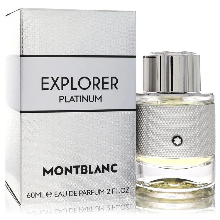 An image displaying Montblanc Explorer Platinum by Mont Blanc Eau De Parfum Spray oz for Men by Mont Blanc
