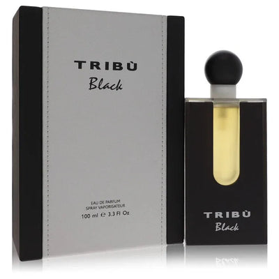 An image displaying Tribu Black by Benetton Eau De Parfum Spray 3.3 oz for Men by Benetton