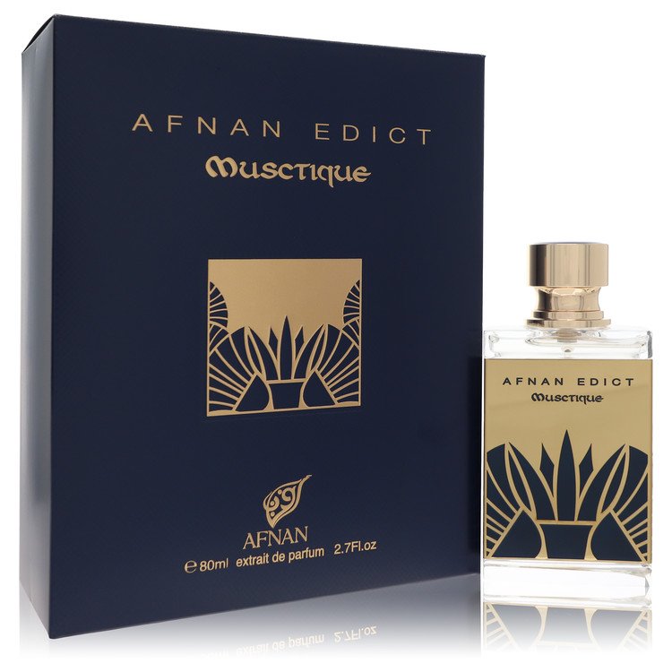 An image displaying Afnan Edict Musctique by afn Extrait De Parfum Spray (Unisex) 2.7 oz for Women by afn