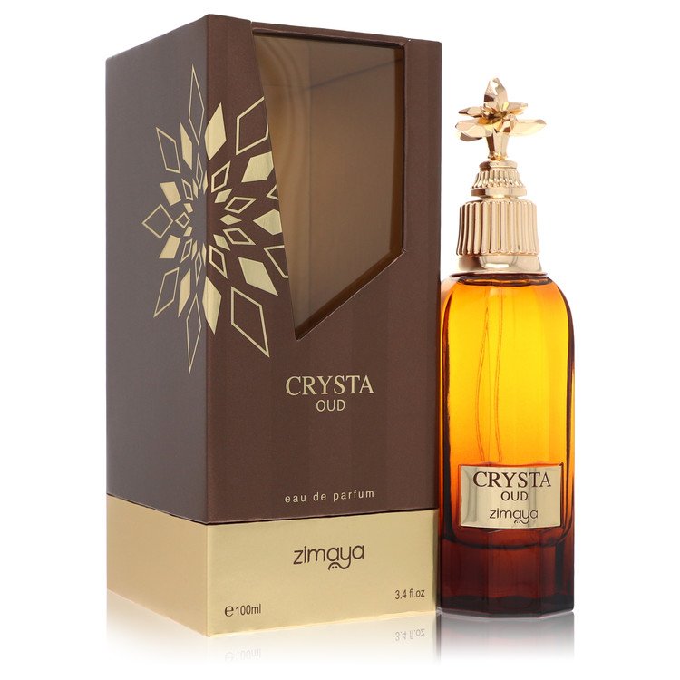 An image displaying Afnan Zimaya Crysta Oud by Afnan Eau De Parfum Spray (Unisex) 3.4 oz for Men by Afnan