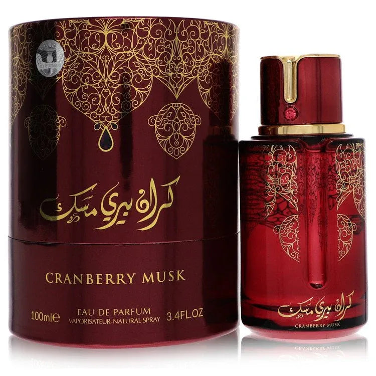 An image displaying Arabiyat Prestige Cranberry Musk by Arabiyat Prestige Eau De Parfum Spray 3.4 oz for Women by Arabiyat Prestige