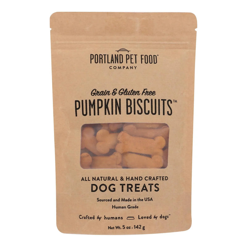 Portland Pet Food Company - Dog Treats Pumpkn Biscuit - Case Of 6-5 Ounce