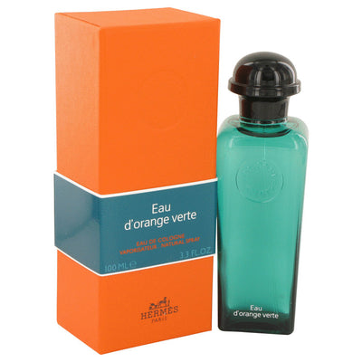 An image displaying EAU D'ORANGE VERTE by Hermes Eau De Cologne Spray (Unisex) for Women by Hermes