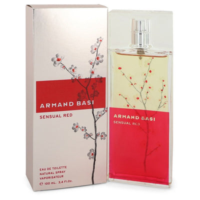An image displaying Armand Basi Sensual Red by Armand Basi Eau De Toilette Spray 3.4 oz for Women by Armand Basi