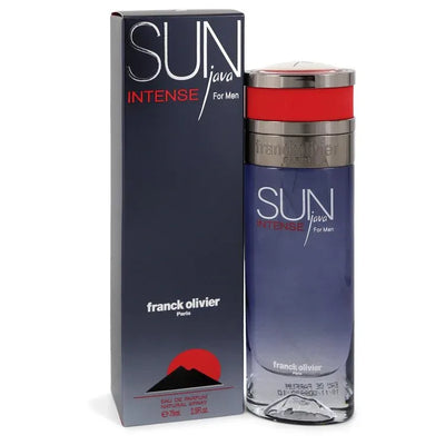 An image displaying Sun Java Intense by Franck Olivier Eau De Parfum Spray 2.5 oz for Men by Franck Olivier