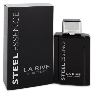 An image displaying La Rive Steel Essence by La Rive Eau De Toilette Spray 3.3 oz for Men by La Rive