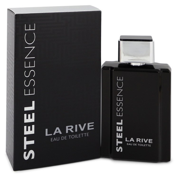 An image displaying La Rive Steel Essence by La Rive Eau De Toilette Spray 3.3 oz for Men by La Rive