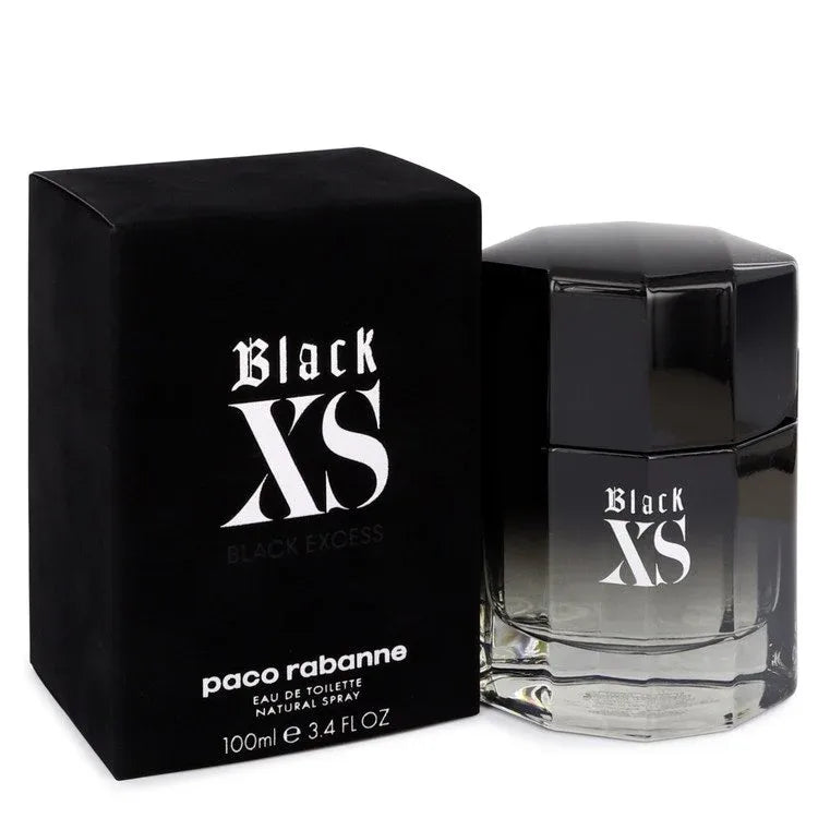 An image displaying Black XS by Paco Rabanne Eau De Toilette Spray for Men by Paco Rabanne