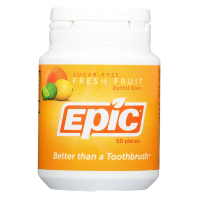 An image displaying Epic Dental - Xylitol Gum - Fresh Fruit - 50 Pieces by Epic Dental