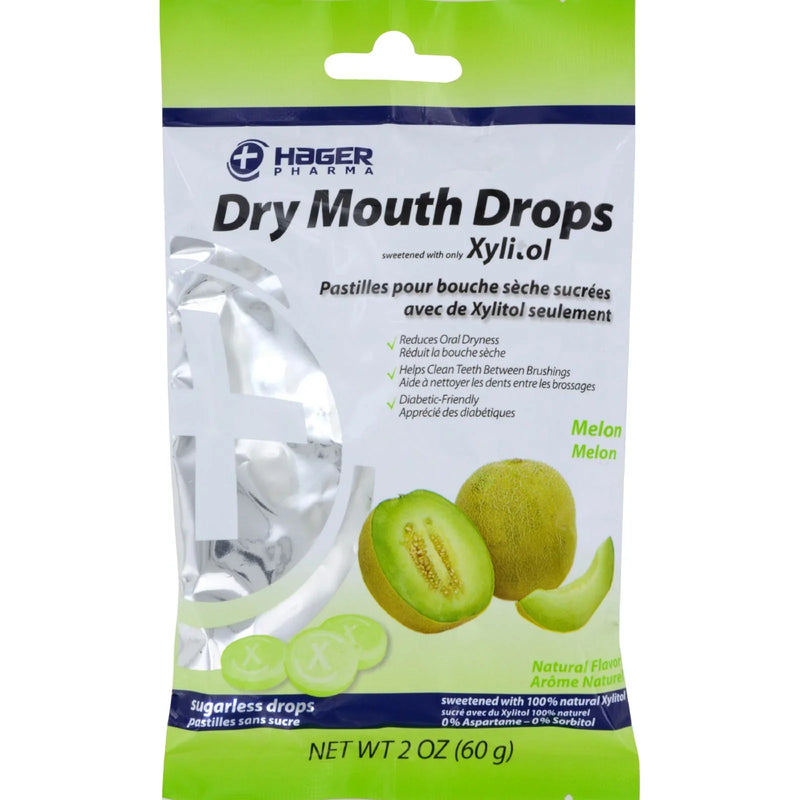 Hager Pharma Dry Mouth Drops - Melon - 2 Ounce