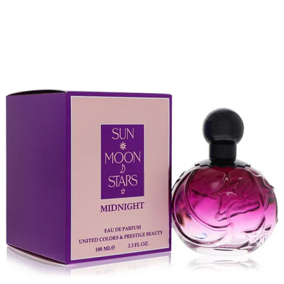 An image displaying Sun Moon Stars Midnight by Karl Lagerfeld Eau De Parfum Spray 3.3 oz for Women by Karl Lagerfeld