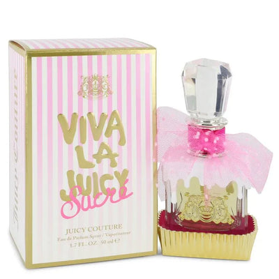 An image displaying Viva La Juicy Sucre by Juicy Couture Eau De Parfum Spray 1.7 oz for Women by Juicy Couture
