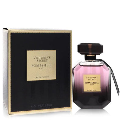 An image displaying Victoria's Secret Bombshell Oud by Victoria's Secret Eau De Parfum Spray 1.7 oz for Women by Victoria's Secret