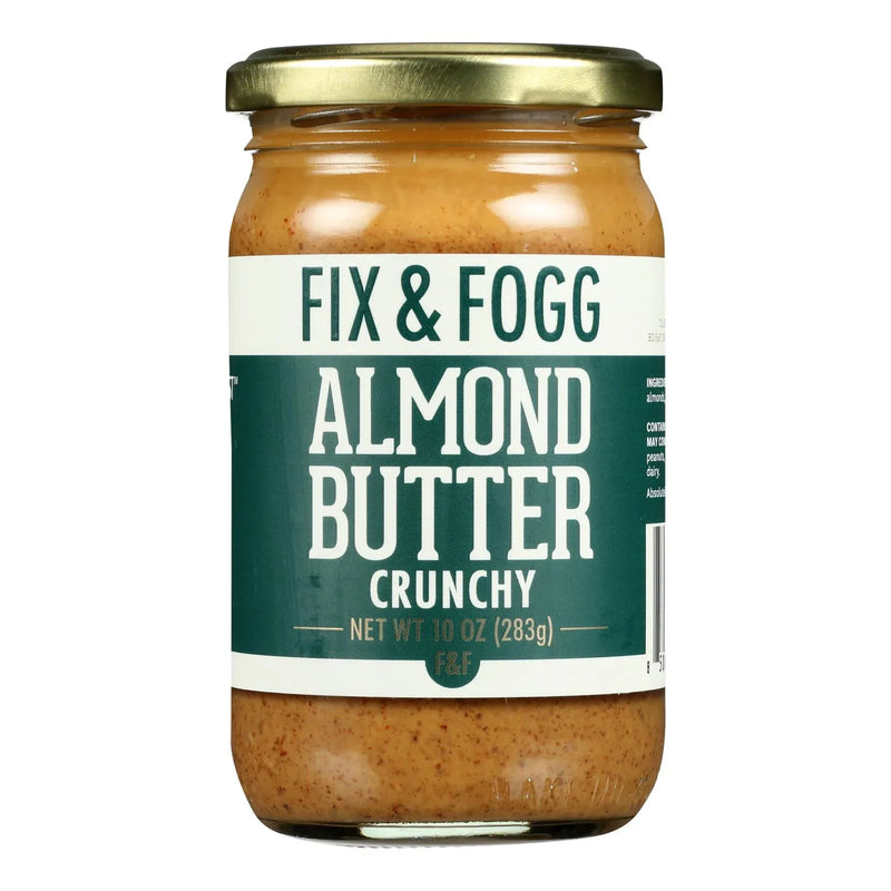 An image displaying Fix & Fogg - Almond Butter Crunchy - Case Of 6-10 Oz by Fix & Fogg