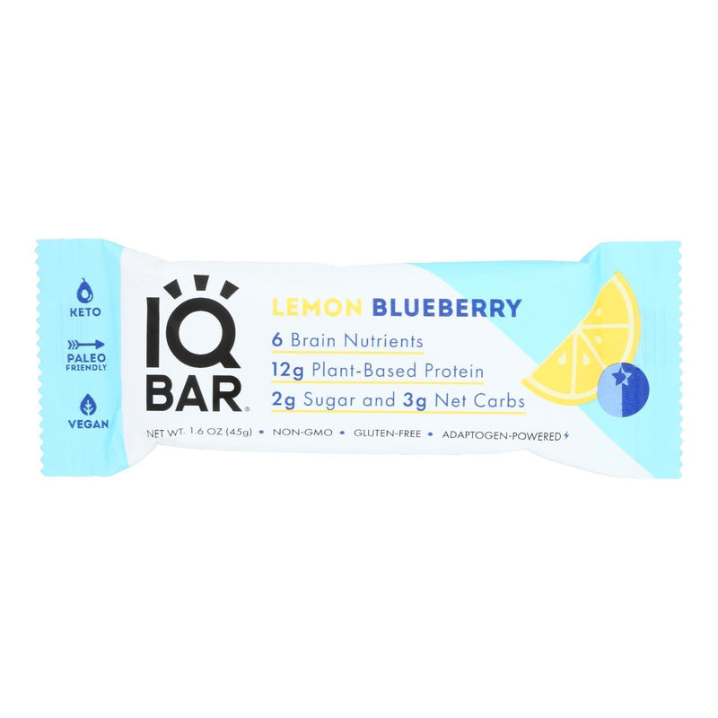 Iq Bar - Bar Lemon Blueberry - Case Of 12 - 1.6 Ounce