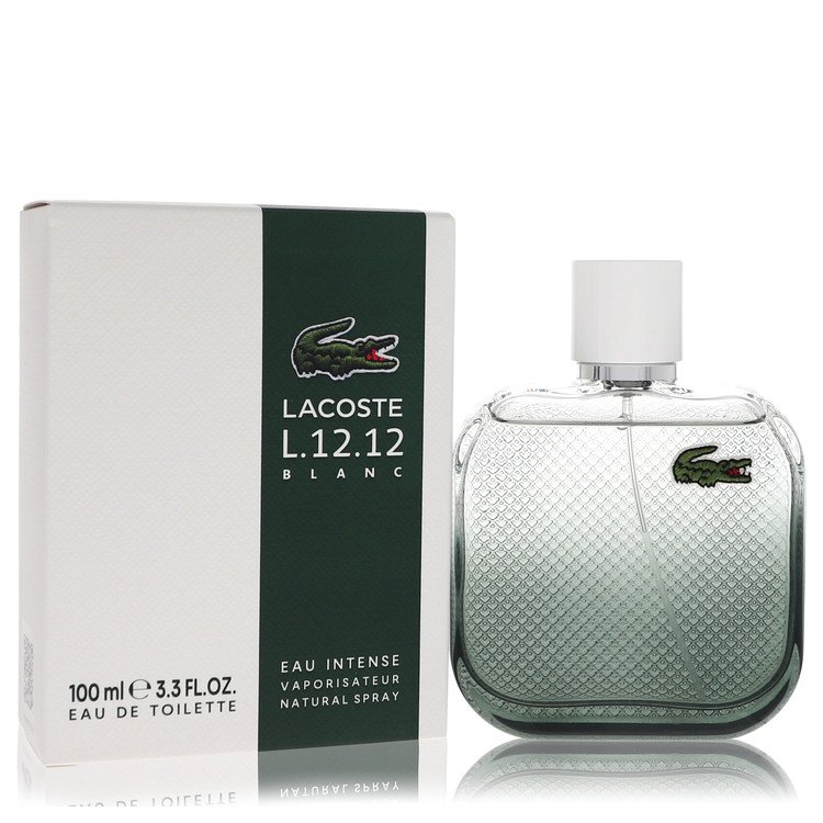 An image displaying Lacoste Eau De Lacoste L.12.12 Blanc Eau Intense by Lacoste Eau De Toilette Spray 3.3 oz for Men by Lacoste