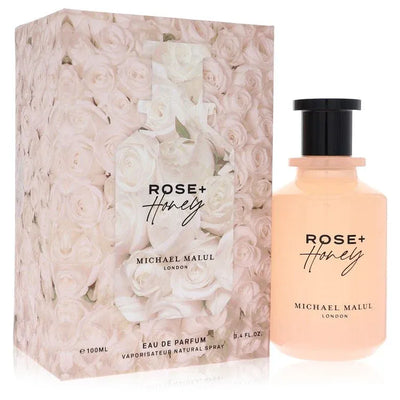 An image displaying Michael Malul Rose + Honey by Michael Malul Eau De Parfum Spray 3.4 oz for Women by Michael Malul