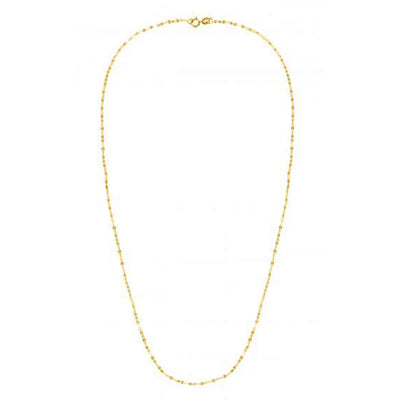 An image displaying 1.2mm 14k Yellow Gold Alternate Valentino Chain by Orca Market